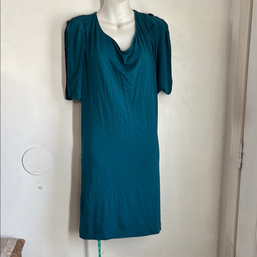 Teal Short Sleeve Dress